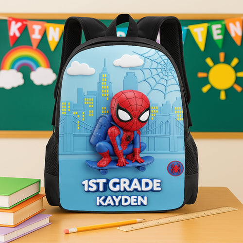 Embrace Adventure with Our Spider-Man Back-to-School Personalized School Bag! Backpack PopCulturePrints