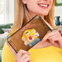 Load image into Gallery viewer, To the BEST MOM Ever - Personalized Twill Faux Leather Wallet - Custom Gift for Mom and Grandma Leather Wallet PopCulturePrints
