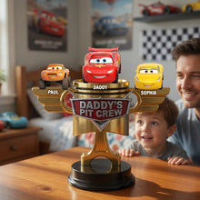 Load image into Gallery viewer, “Join Daddy's Pit Crew - A Personalized Acrylic Plaque for Fathers” - Custom Gift for Dads, Grandpas, and Family Shaped Plaques PopCulturePrints
