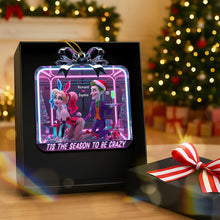 Load image into Gallery viewer, Tis the Season to Be Crazy - Personalized Naughty Couple Christmas Ornament Ornament PopCulturePrints
