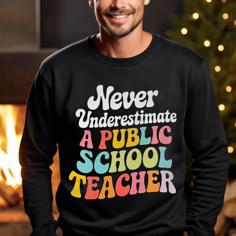 Inspirational Public School Teacher Sweatshirt