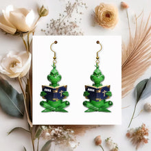 Load image into Gallery viewer, Let Your Faith Shine: Green Monster Personalized Acrylic Earrings - Custom Gift for Jesus Lovers Earrings PopCulturePrints
