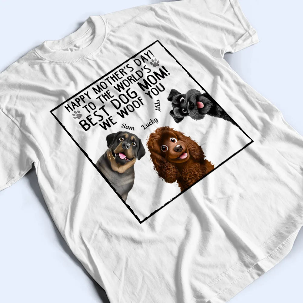 To The World's Best Dog Mom - Personalized T-Shirt for Dog Lovers T-shirt PopCulturePrints
