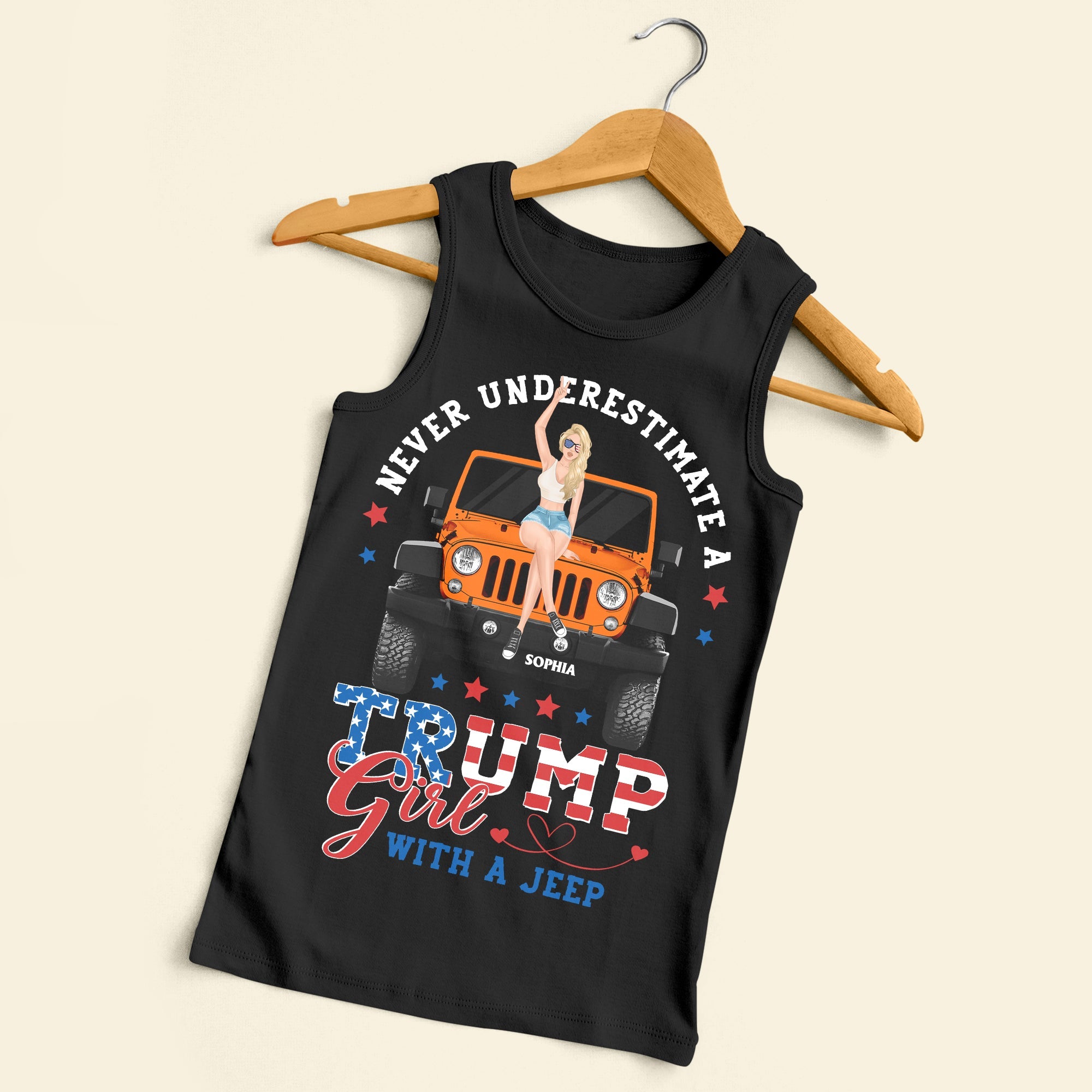 Never Underestimate a Trump Girl with a Jeep Tank Top