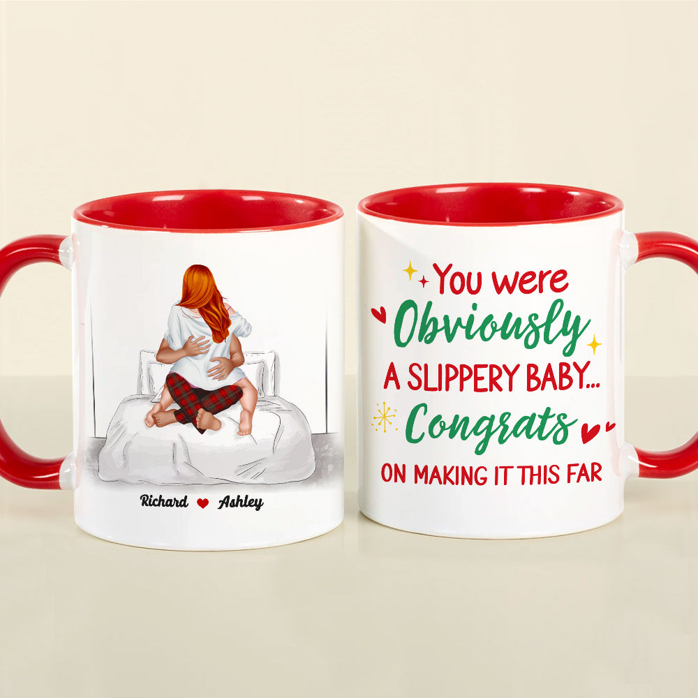 Personalized Couple Accent Mug - Valentine's Day Gifts & Christmas Gift for Couples Coffee Mug PopCulturePrints