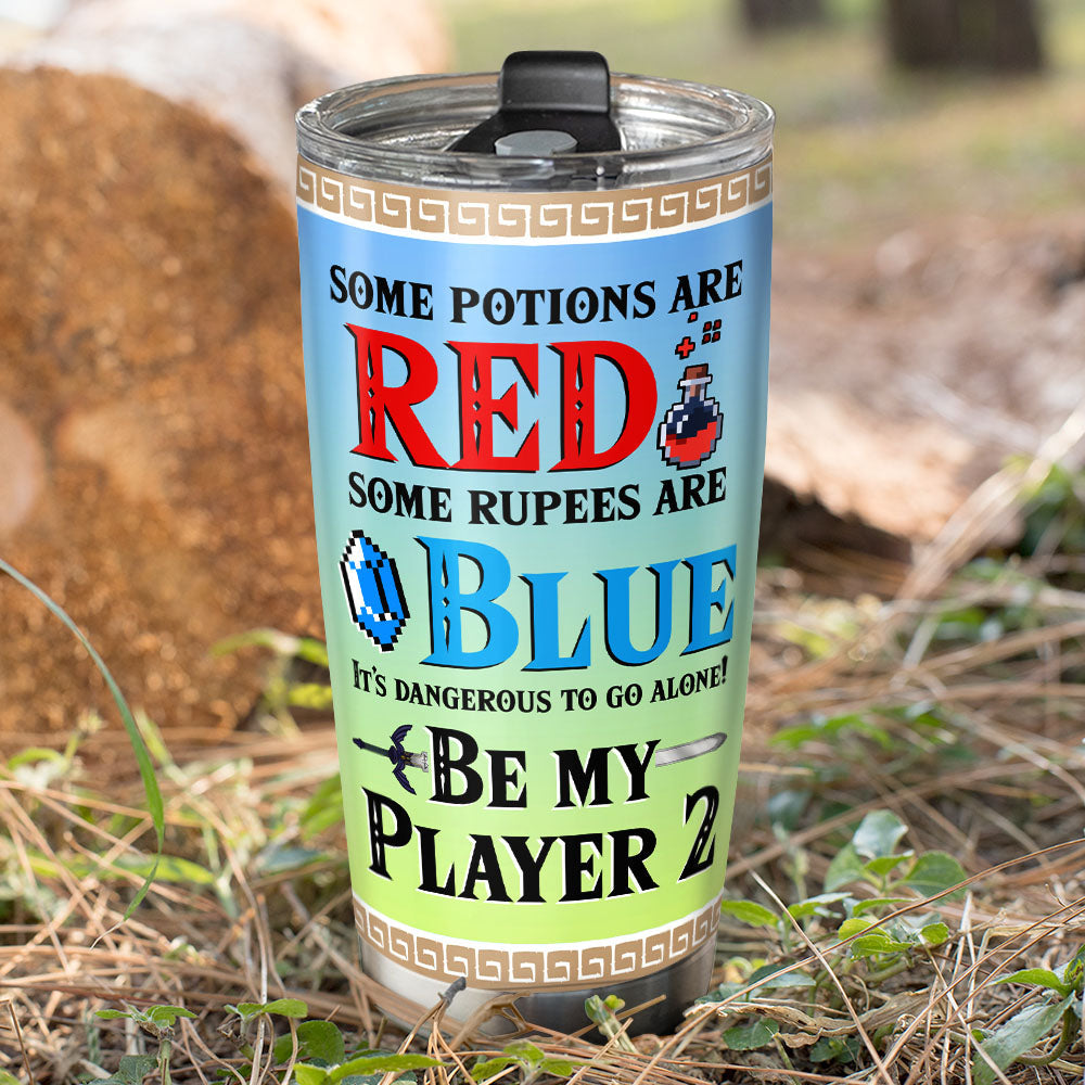 Personalized Gamer Couple Tumbler | Be My Player 2 Gift | Valentine's Day Gifts Tumbler Cup PopCulturePrints