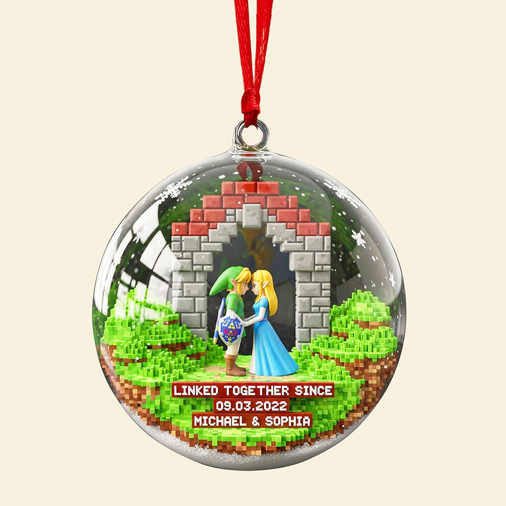 "Together in Adventure: A Personalized Fantasy Christmas Ornament" - Custom Decor for Couples Ornament PopCulturePrints