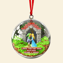 Load image into Gallery viewer, &quot;Together in Adventure: A Personalized Fantasy Christmas Ornament&quot; - Custom Decor for Couples Ornament PopCulturePrints
