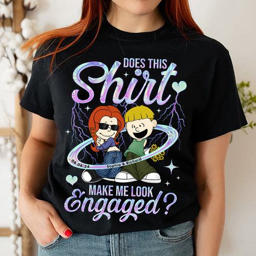 Engaged Couple Personalized Shirt | Unique Valentine’s Day Gifts for Anniversaries Shirts PopCulturePrints