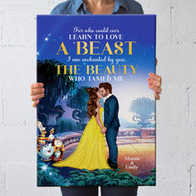 Load image into Gallery viewer, Personalized Love Story Canvas Print - Beauty and the Beast Poster &amp; Canvas PopCulturePrints
