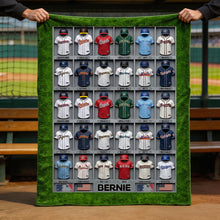 Load image into Gallery viewer, "Score Big with Style!" - Personalized Sport Teams Uniform Blanket - Custom Gift for Sport Fans, Friends, Family Blanket PopCulturePrints

