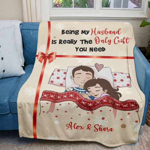 Customized Couple's Christmas Blanket | Perfect Valentine's Day Gifts for Winter Blanket PopCulturePrints