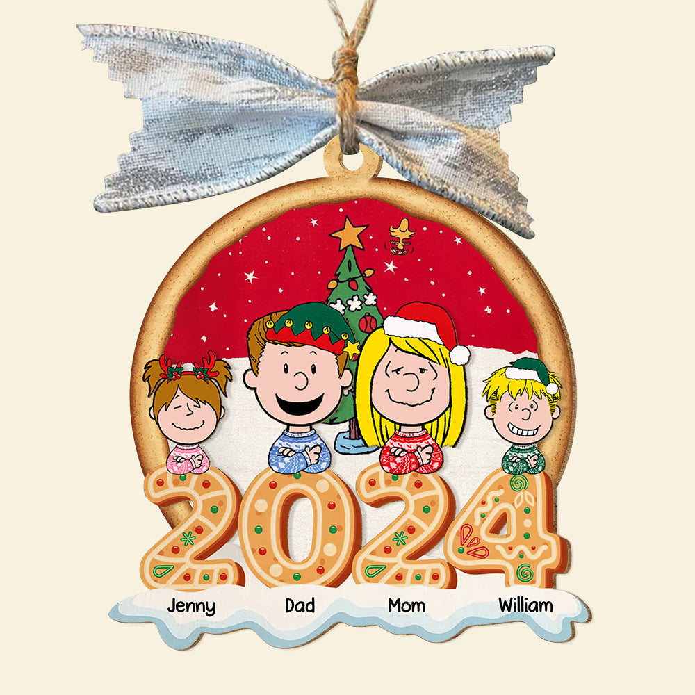 Custom Family Christmas Ornament - Personalized Cookie Design 2024 Ornament PopCulturePrints