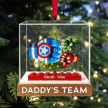 Load image into Gallery viewer, “Celebrate Dad&#39;s Legacy with Our Custom Daddy&#39;s Dream Team - Personalized Acrylic Ornament for Father&#39;s Day &amp; Christmas Gifts” Ornament PopCulturePrints
