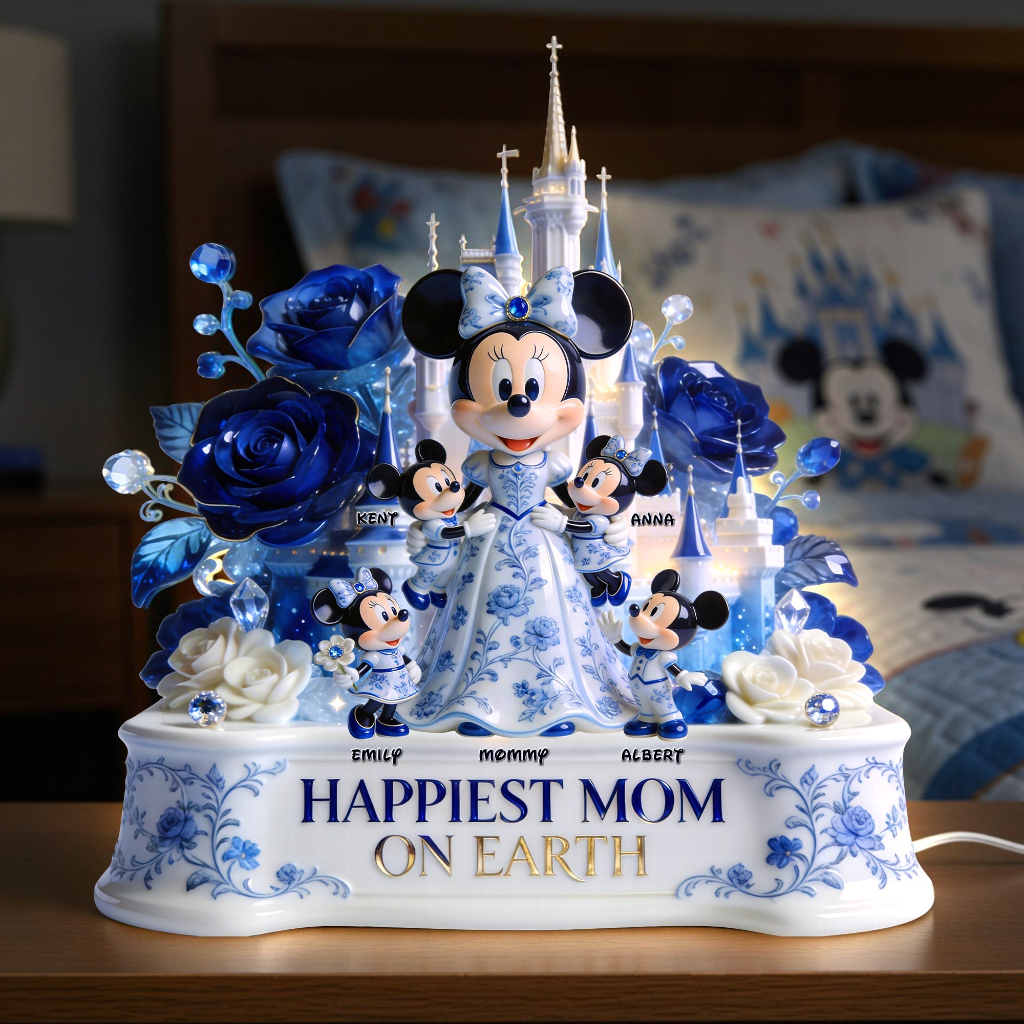 "Happiest Mom on Earth - Illuminate Your Love" - Personalized Acrylic Light Box - Gift for Mom, Grandma, and Special Women Light Box PopCulturePrints