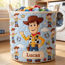 Load image into Gallery viewer, Unique Quilted Laundry Basket Personalized Gifts 04TODT290626 Laundry Basket PopCulturePrints

