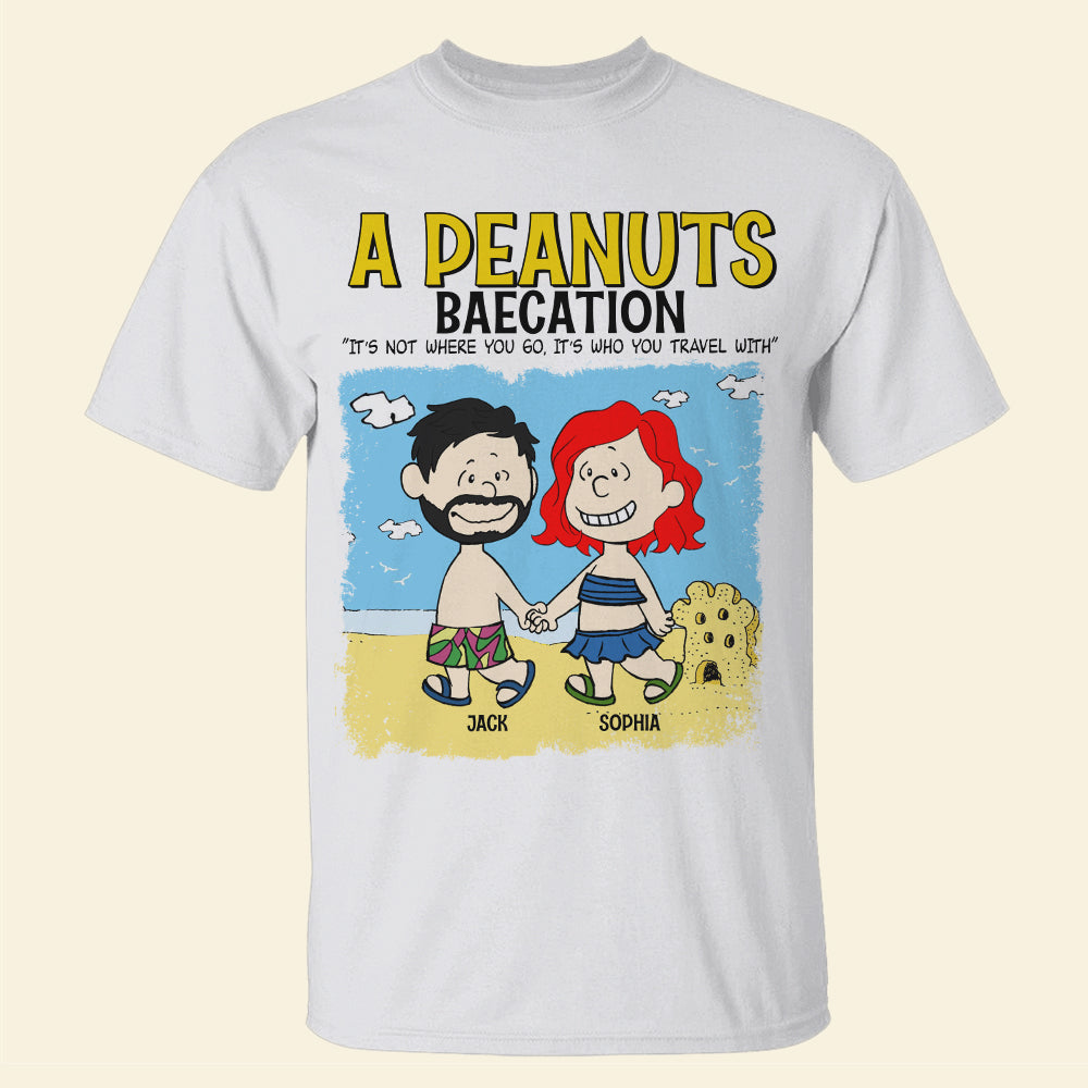 Personalized Peanuts Couple's Baecation Shirt - Custom Vacation Tee