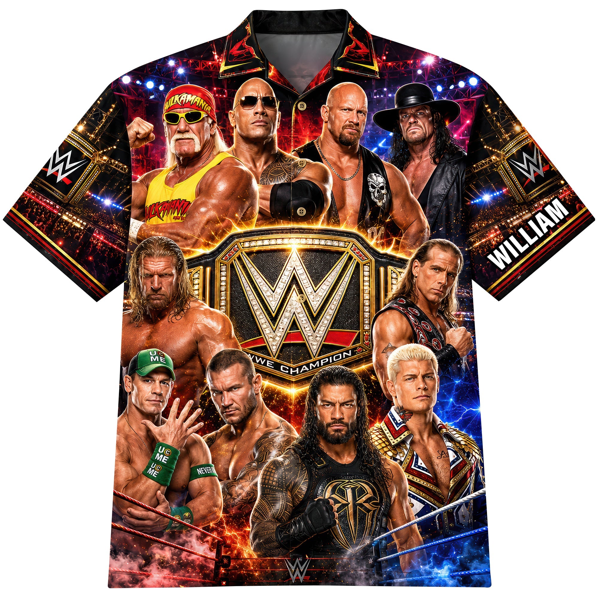 “Unleash Your Inner Champion” - Wrestling Champion Hawaiian Shirt - Personalize Your Gift!
