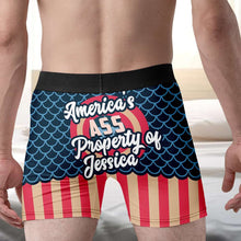 Load image into Gallery viewer, Personalized Men's Boxers - America's Ass Property Boxer Briefs PopCulturePrints
