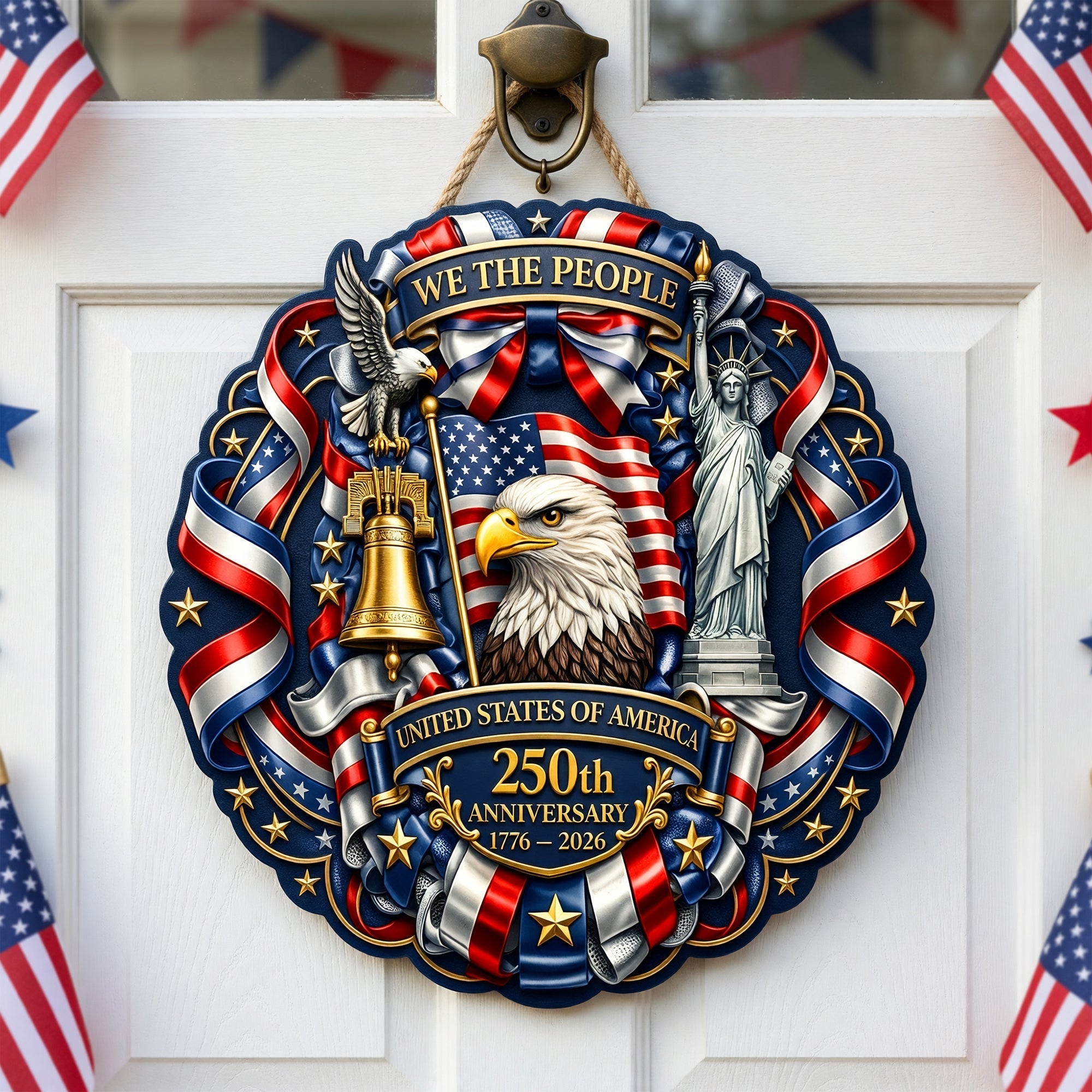 “We The People: Celebrate America's Legacy” - Custom Acrylic Sign - Perfect Gift for Patriots, Veterans & History Enthusiasts Acrylic Sign PopCulturePrints