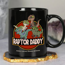 Load image into Gallery viewer, Personalized Raptor Daddy Coffee Mug Coffee Mug PopCulturePrints
