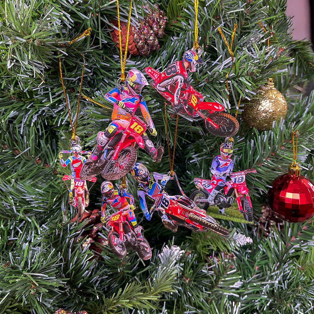 Personalized Motocross Lover Ornament - Custom Photo Gift Ornament PopCulturePrints
