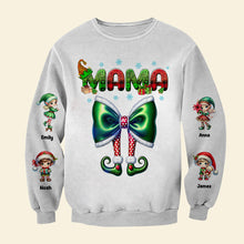 Load image into Gallery viewer, Custom Christmas Elf Mom Sweatshirt - Personalized Gift for Mom
