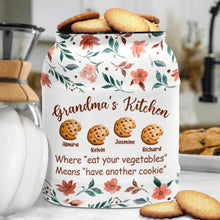 Load image into Gallery viewer, Grandma&#39;s Kitchen: Where &#39;Eat Your Vegetables&#39; Means &#39;Have Another Cookie&#39; - Personalized Cookie Jar for Grandma and Mom Cookie Jar PopCulturePrints
