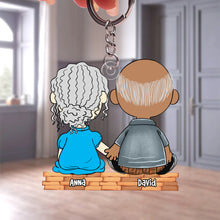 Load image into Gallery viewer, Custom Couples Cartoon Acrylic Keychain
