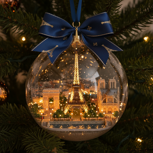 Illuminate Your Holidays: Personalized Famous Landmark Christmas Ornament - Custom Gift for Travel Lovers Ornament PopCulturePrints