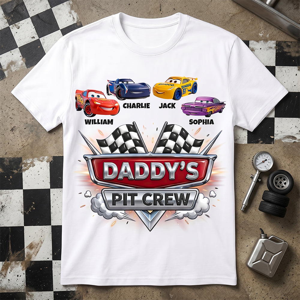 "Daddy's Pit Crew - Personalized Raceway Shirt for the Coolest Dad!" Shirts PopCulturePrints