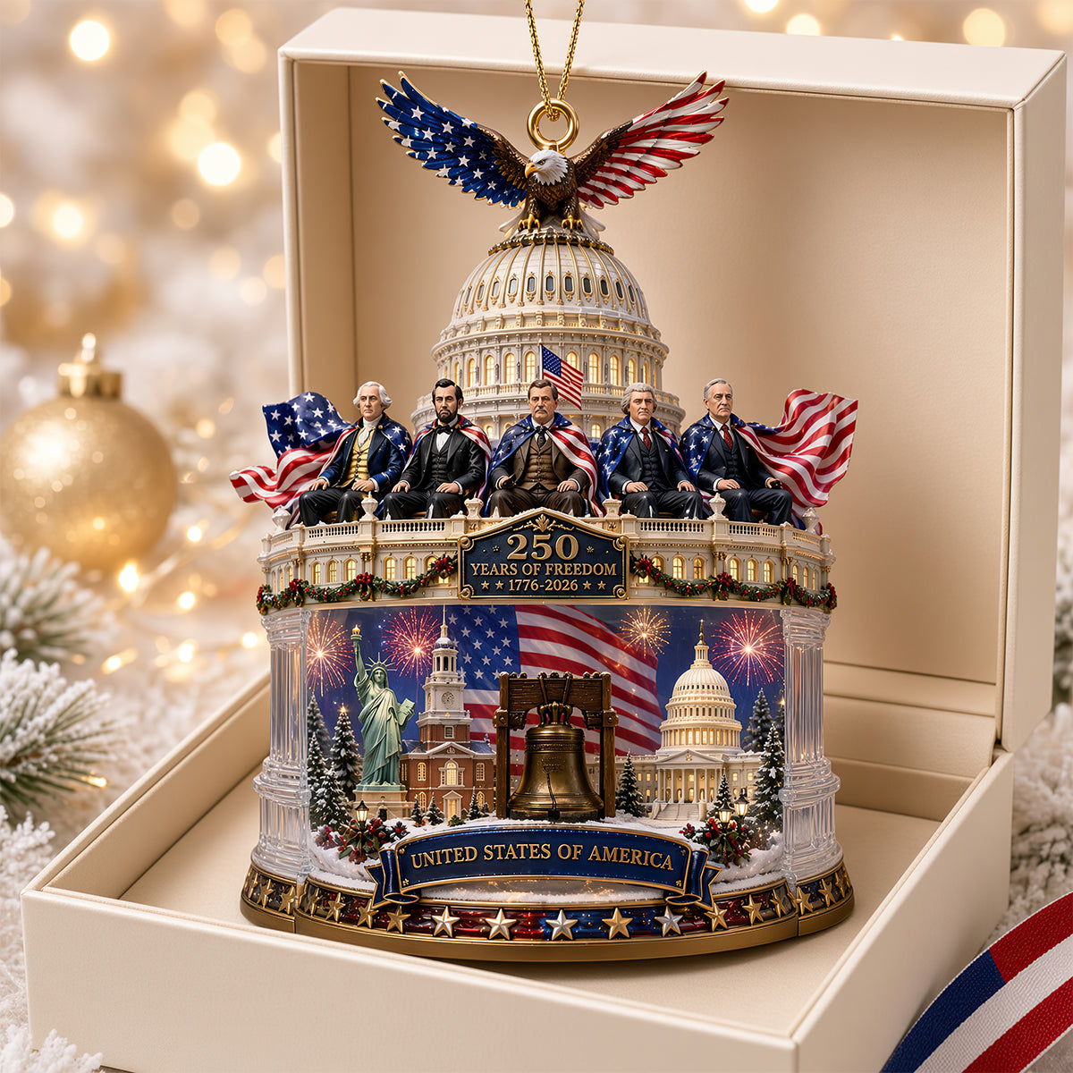 Celebrate Freedom: Free Dome Acrylic Ornament - Personalized Gift for Patriots