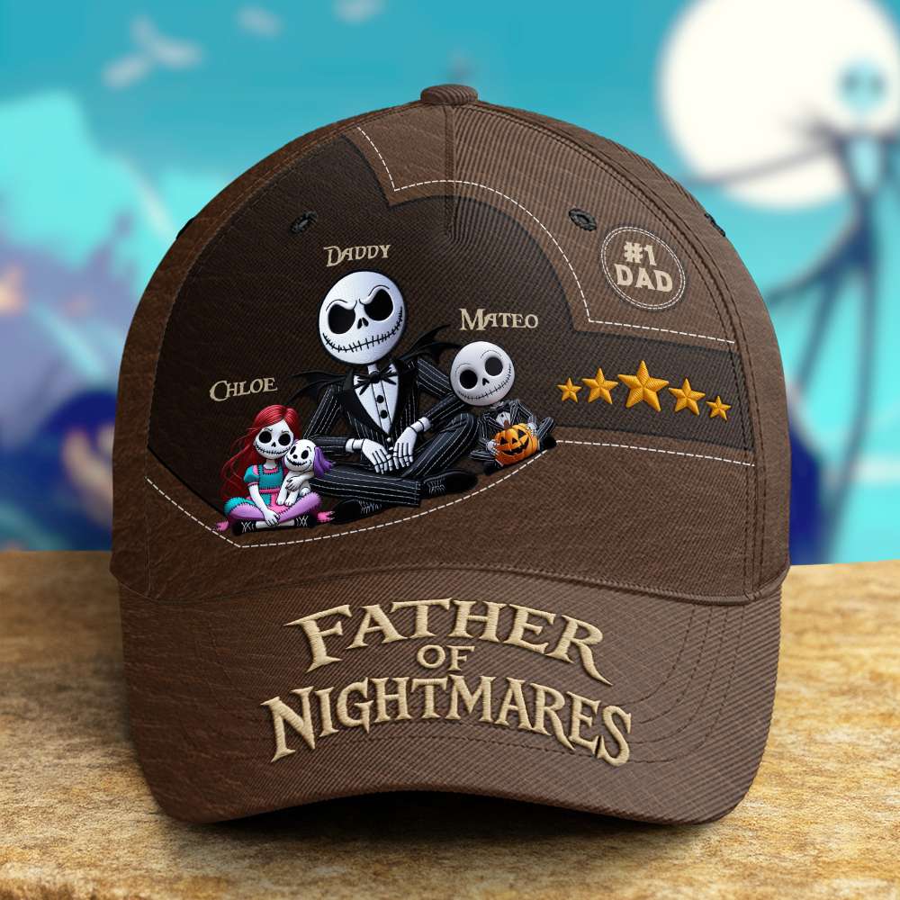 "Every Dad Deserves a Spooky Touch!" - Horror Midnight Dad Classic Cap - Personalized Gift for Dad and Grandpa Caps PopCulturePrints