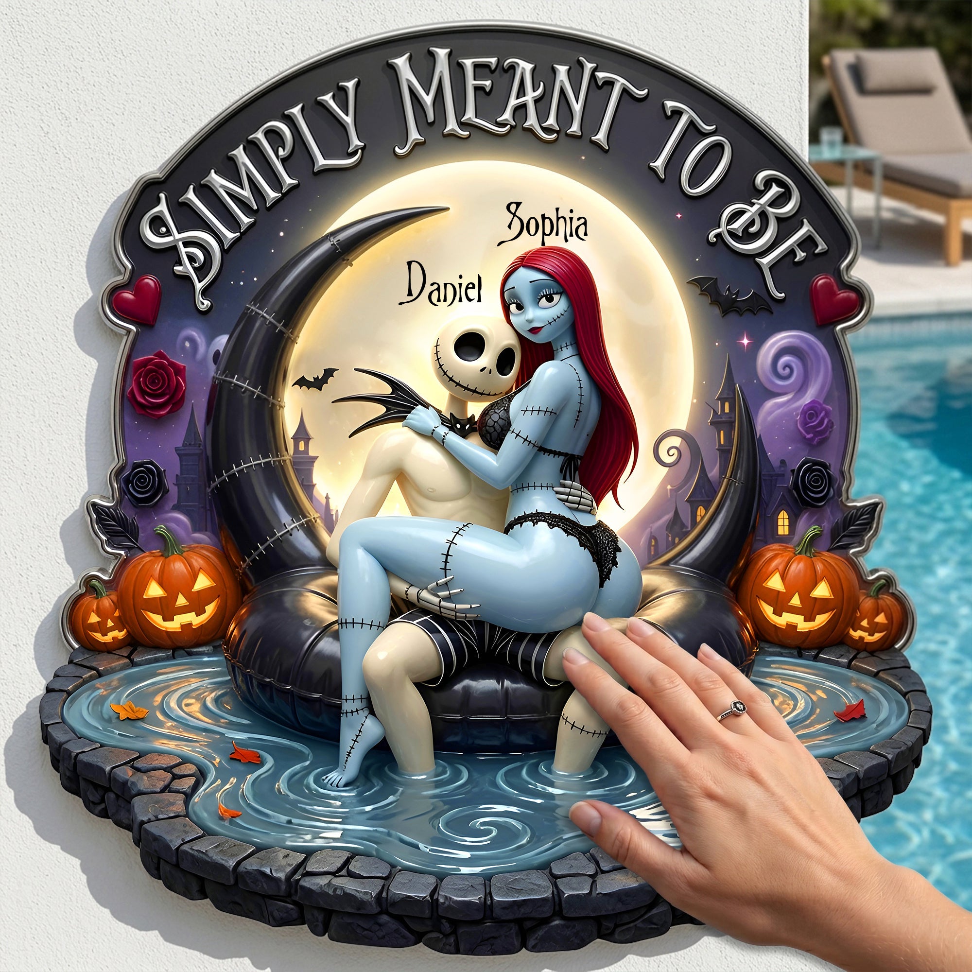 Simply Meant to Be - Naughty Couples Metal Sign - Personalized Gift for Couples