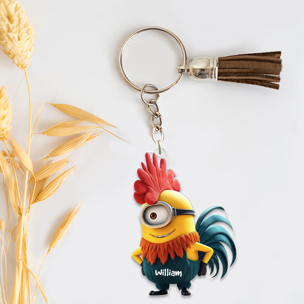 Custom Movie Fan Keychain - Minion Tribal Design Keychains PopCulturePrints