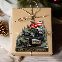 Load image into Gallery viewer, Merry Truckin&#39; Christmas – Classic Trucks Ornament, Personalized Gifts for Truckers Ornament PopCulturePrints
