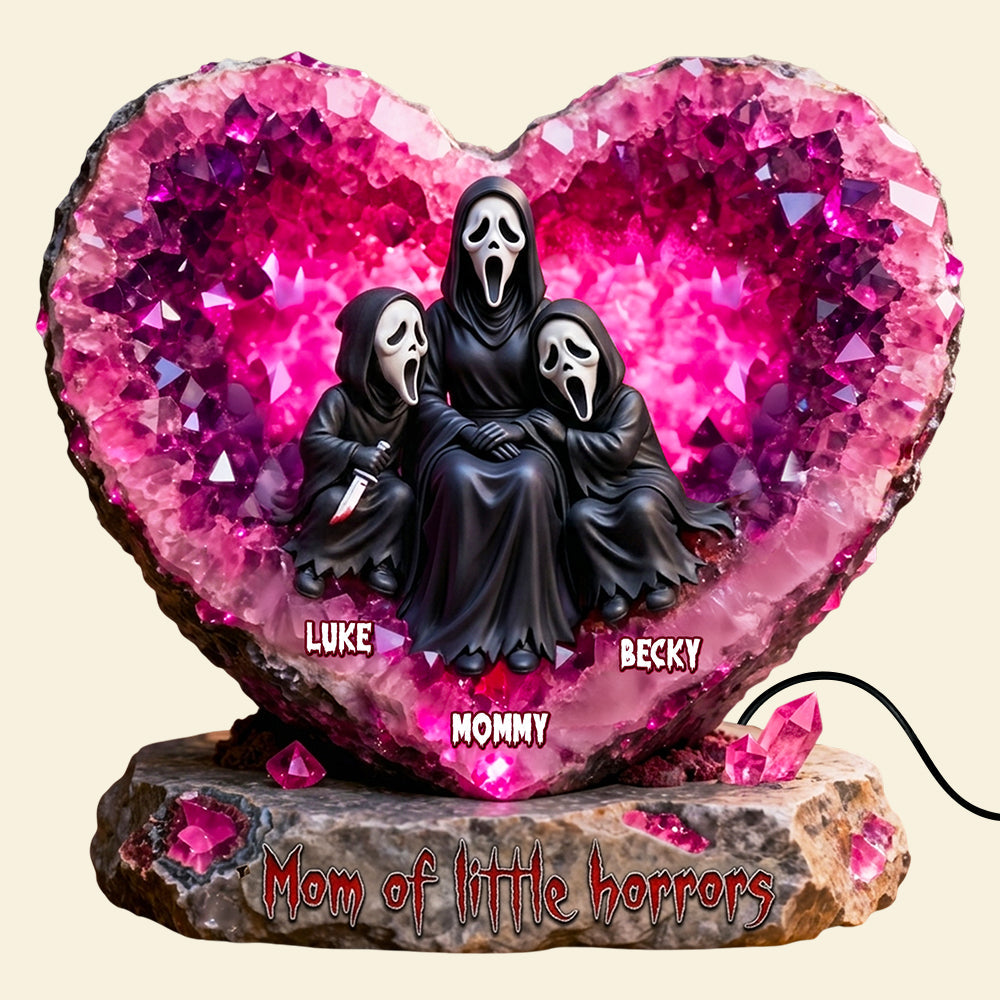 "Mom of Little Horrors" - Spooky Love Acrylic Light Box - Personalized Gift for Mother, Grandma, and More Light Box PopCulturePrints