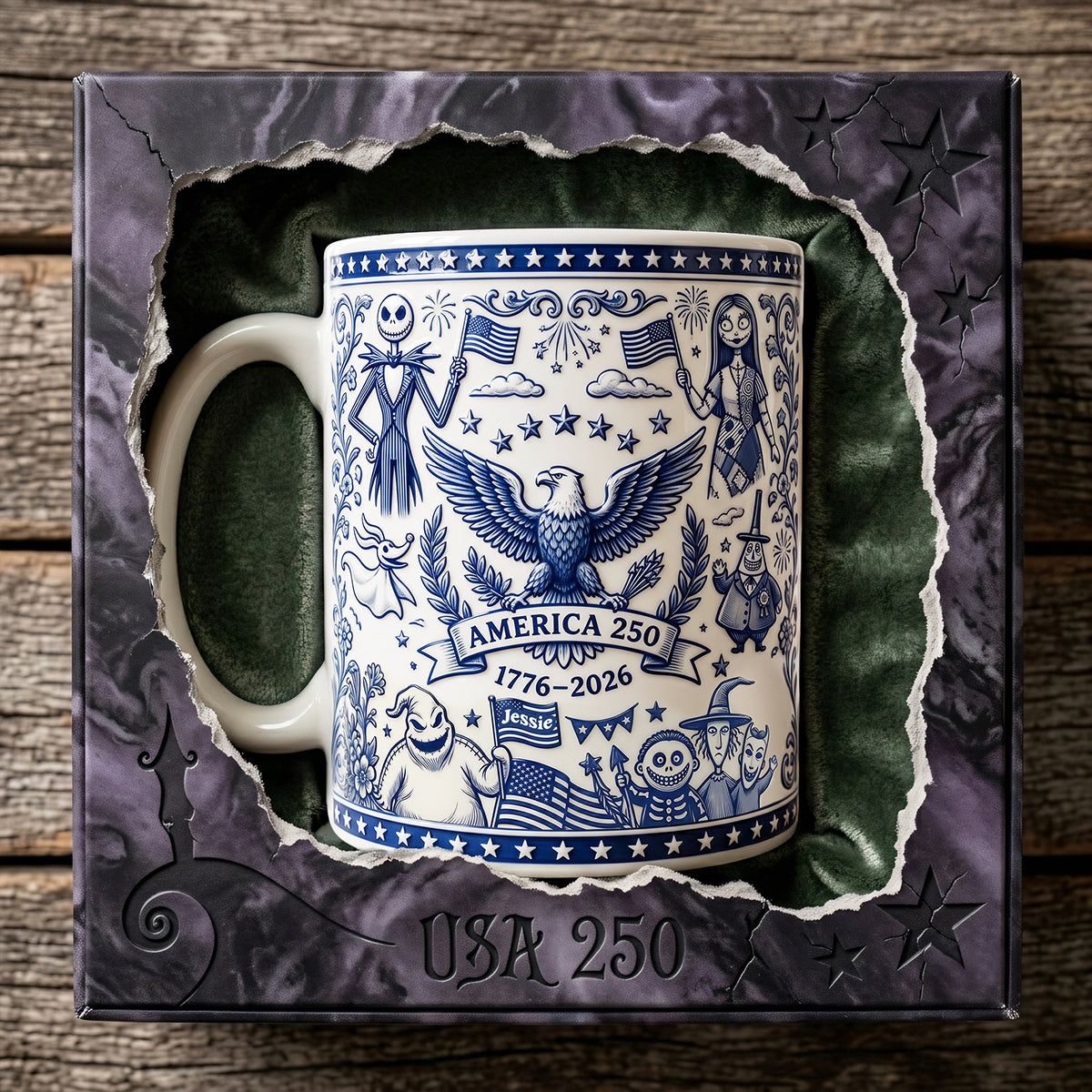 "Celebrate 250 Years of America - Custom Personalized Coffee Mug - Perfect Gift for Anniversaries, Birthdays, and Patriotism Enthusiasts"