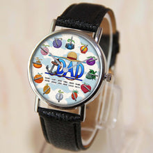 Load image into Gallery viewer, “Celebrate Father&#39;s Love” - Power Fruit Quartz Watch - Personalized Gift for Dad &amp; Grandpa Quartz Watch PopCulturePrints
