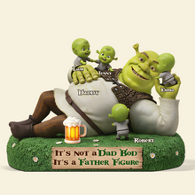 Load image into Gallery viewer, It&#39;s Not a Dad Bod, It&#39;s a Father Figure - Personalized Green Dad Bod Plaque Shaped Plaques PopCulturePrints

