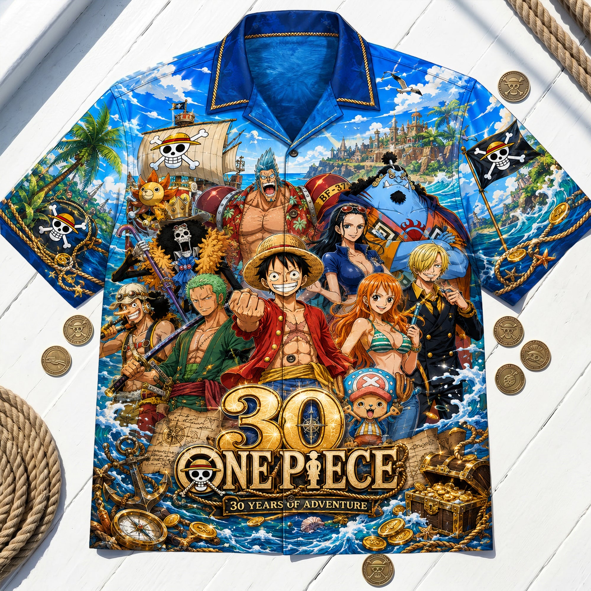 30 Years of Adventure Hawaiian Shirt - A Unique Gift for Anime Lovers