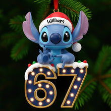 Load image into Gallery viewer, Aliens Celebrate with Joy - Personalized Acrylic Christmas Ornament Ornament PopCulturePrints
