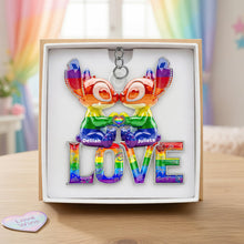 Load image into Gallery viewer, Love is Love: Personalized LGBT Couple Keychain - Unique Gift for Couples
