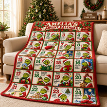 Load image into Gallery viewer, "Make This Holiday Season Merry and Bright" - Funny Christmas Advent Calendar Blanket, Personalized Gift for Family and Friends
