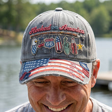 Load image into Gallery viewer, Hooked On America Classic Cap - Personalized Gift for Fishing Lovers
