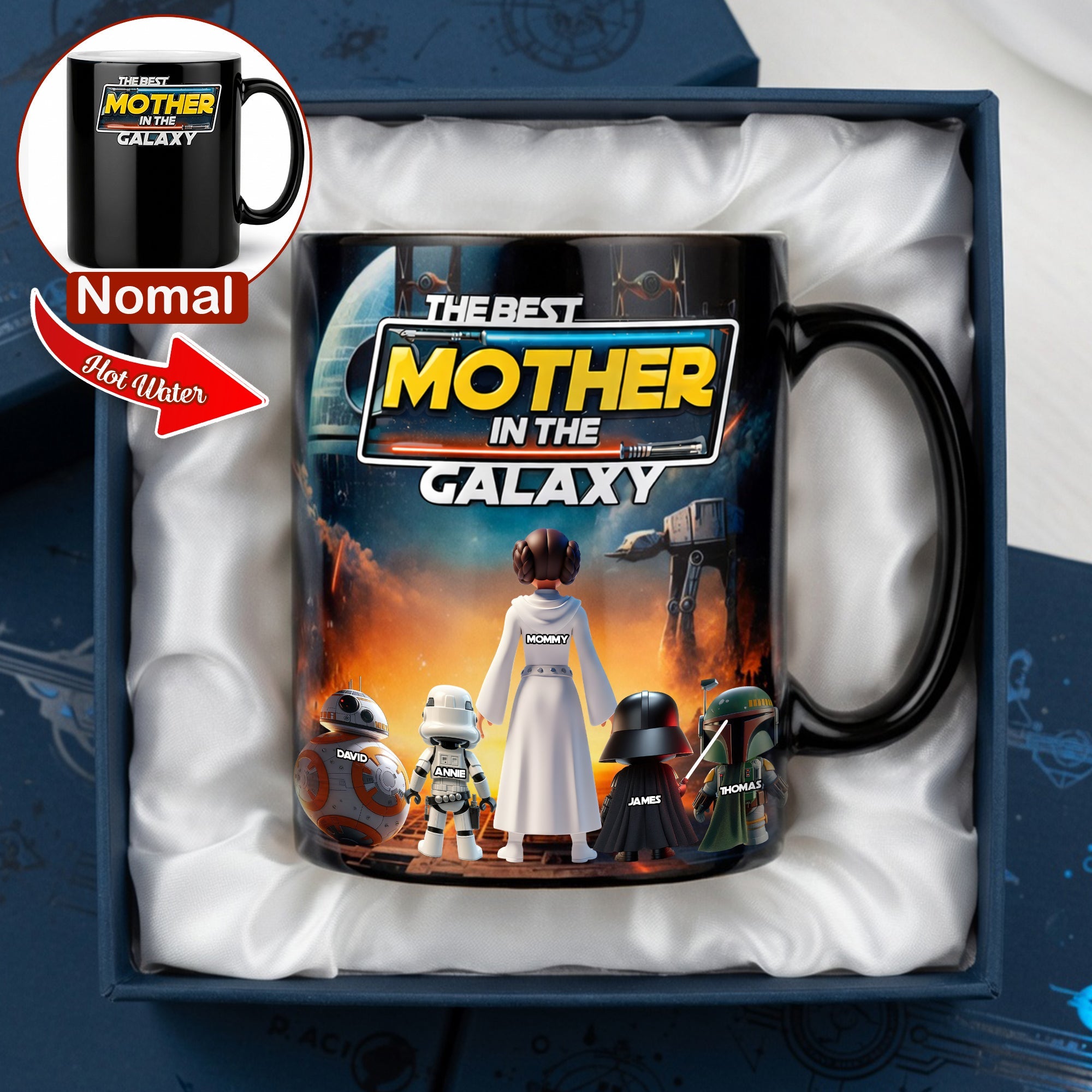 The Best Mother in the Galaxy - Personalized Magic Coffee Mug for Mom and Kids Coffee Mug PopCulturePrints