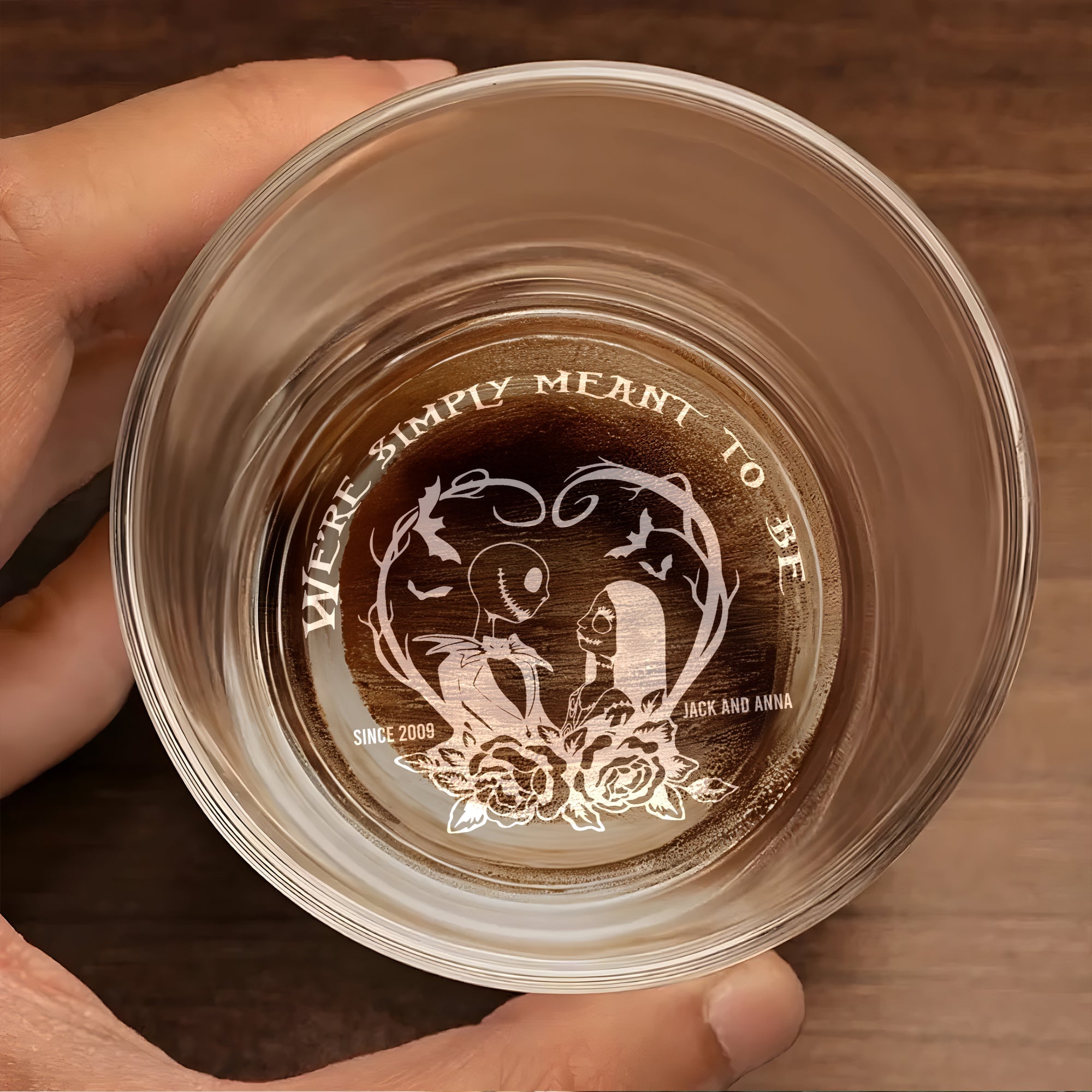 Personalized Engraved Whiskey Glass for Couples | Unique Valentine's Day Gifts Whiskey Glass PopCulturePrints