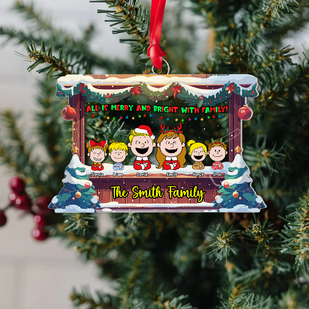 Custom Family Christmas Acrylic Ornament