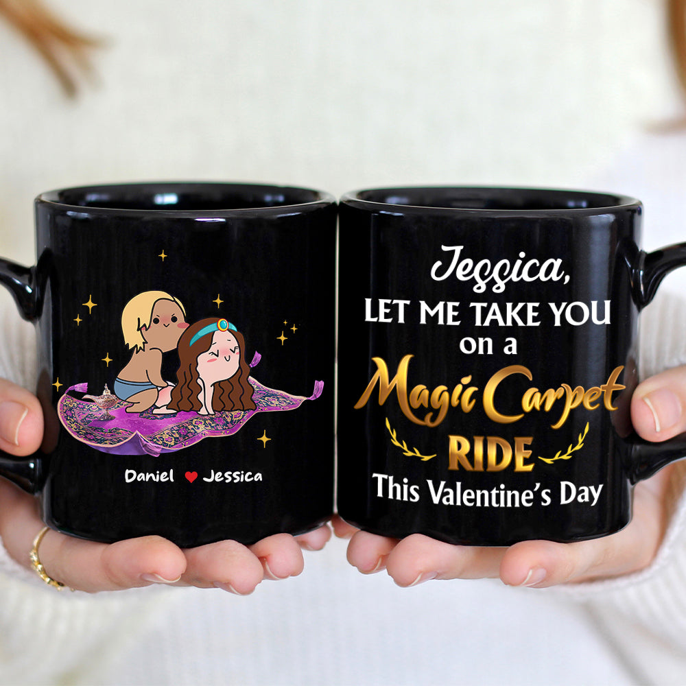 Personalized Magic Carpet Ride Couple Mug - Unique Valentine's Day Gifts for Couples Coffee Mug PopCulturePrints