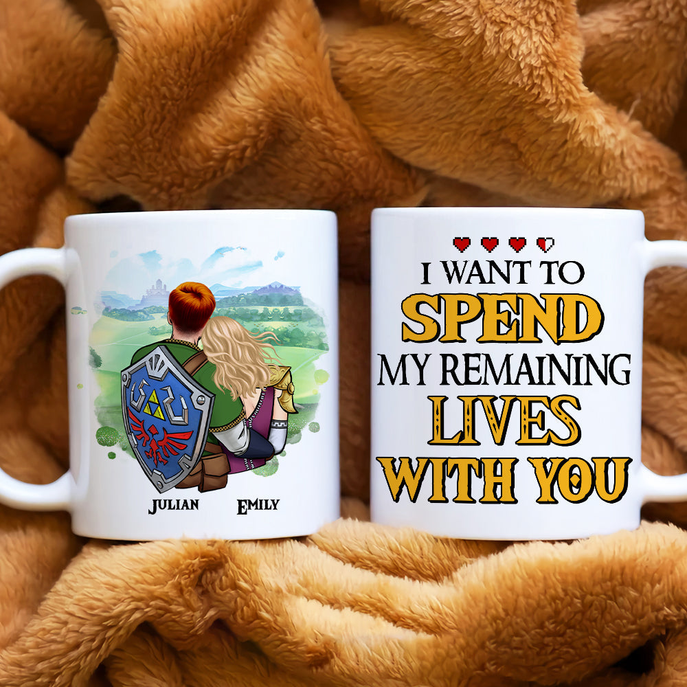 Personalized Fantasy Adventure Mug - Spend My Lives With You Coffee Mug PopCulturePrints